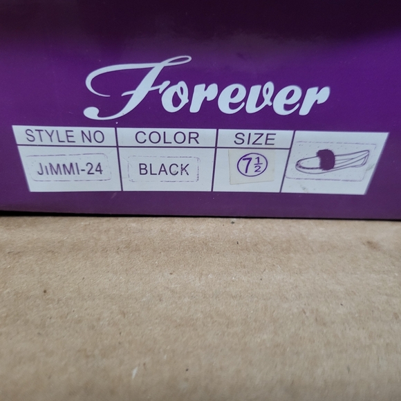 Forever Faux Suede/Faux Fur Black Slip-on Loafer Women Size 7.5 - Picture 12 of 12